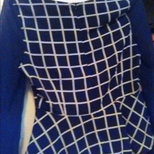 Black and white long sleeve dress shirt